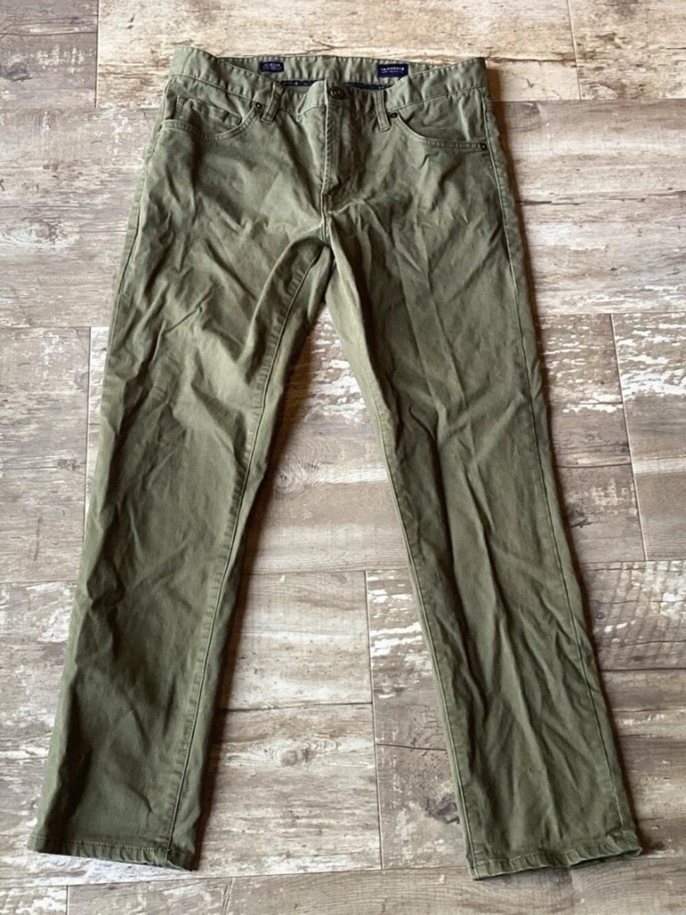 7 Diamonds Pants Green Clifton Slim Straight Minimalist Classic Men’s 31x30